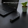 Nanocable Hub USB 3.0 con 3 puertos USB-A y RJ45, Negro